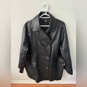 Vintage Black Leather Jacket for Women